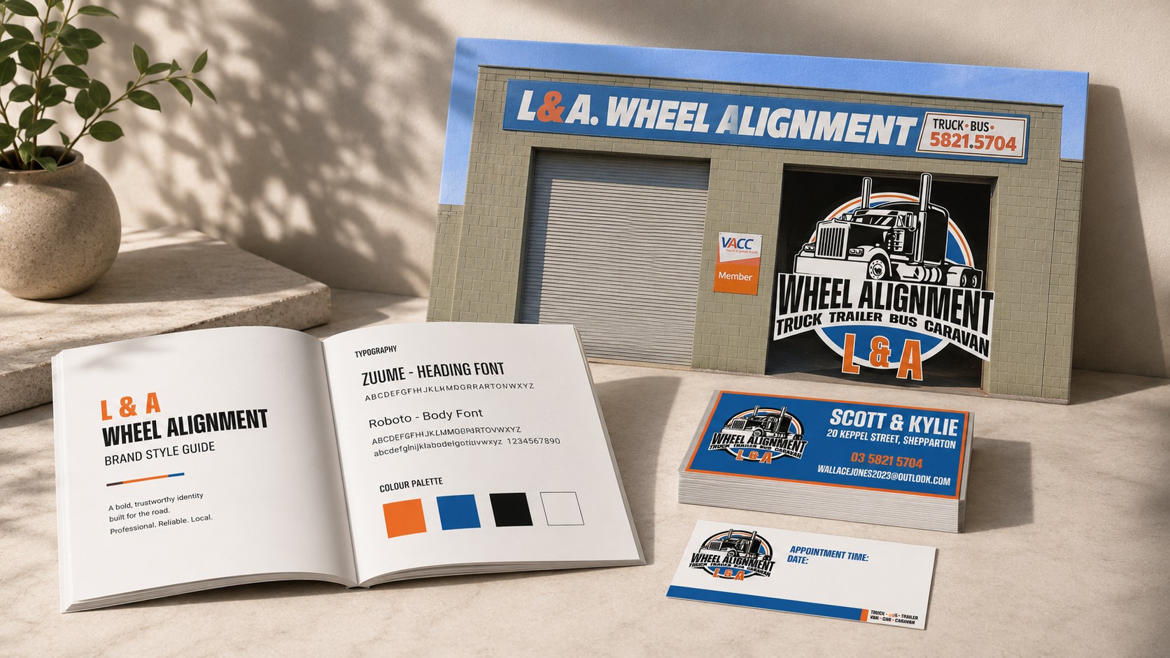 L&A Wheel Alignment Rebrand project preview
